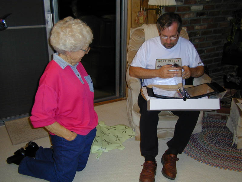Edith watching Pat